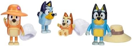 Bluey Figure 4-Packs, Family Trip, 2.5 Inch Poseable, Bingo, Bandit and Chilli, with Accessories, Kids Can Recreate Their Favorite Moments - Image 4