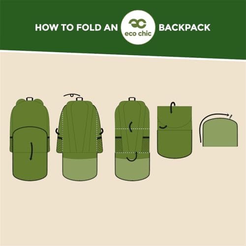 ECO CHIC Hiking Lightweight Packable Backpack - Foldable Daypack for Travel & Hiking & Outdoor Adventures - Waterproof Backpack from Recycled Materials (Thistle Purple) - Image 8