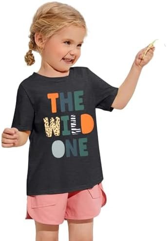 Family Trips Matching Shirts : Wild One Print Tee Safari Animal Theme Parent-Child Outfit - Image 2