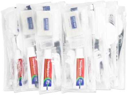 50 Sets Personal Hygiene Kit Bulk, Disposable Toothbrushes with Toothpaste Floss Comb Soap Cover and Vanity Kit, Toiletry Kits Homeless Supplies Bulk for Women,Men,Travel,Homeless - Image 6