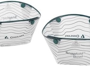 Coghlan's Snapfold™ Bowls 2-Pack – Collapsible, Lightweight and Leakproof for Camping, Hiking, Travel, Picnics, and Outdoor Adventures, BPA-Free, Foldable Space-Saving Design for Easy Storage