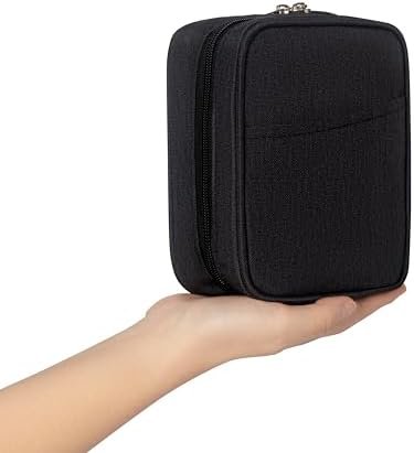 Electronics Organizer Bag, Small Tech Pouch Storage Case for Cord, Cable, Charger, Hard Disk, Power Bank, Laptop Mouse, Toiletries, Cosmetics, Personal Item and Travel Essentials Accessories Black - Image 4