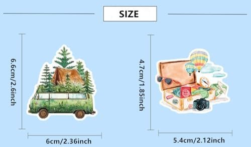 50 Pcs Outdoor Travel Stickers Kids Teens Adults Hiking Adventure Camping Laptops Decals Water Bottle Luggage Cups Guitar Notebook Scrapbook Bicycle Graffiti Tags Sticker - Image 4