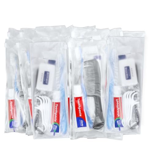 50 Sets Personal Hygiene Kit Basic Toiletry Kits Homeless Supplies Bulk for Women,Men,Travel,Charity,Business Include 50 Toothbrush, 50 Toothpaste, 50 Comb, 50 Bath Soap and 250 Floss Picks - Image 8