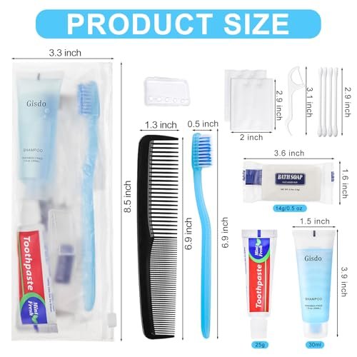 50 Kits Basic Toiletry Kits Homeless Personal Hygiene Kit Bulk Homeless Care Package Supplies Travel Toiletry Kit Homeless Hygiene Kit Bulk for Men Women Disposable Toiletry Kit(10-IN-1) - Image 2