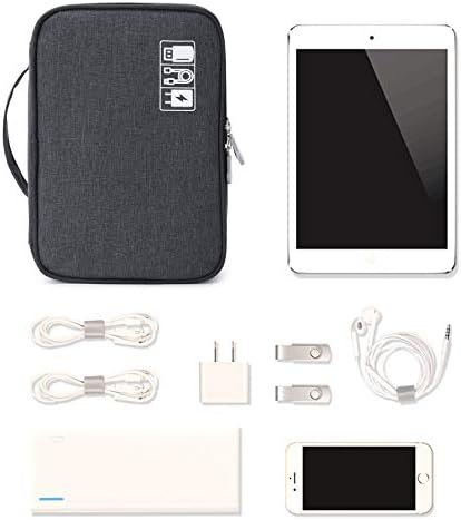 Lanola Travel Cable Organizer Bag, Electronic Accessories Case Portable Double Layer Cable Storage Bag for Cord,phone,Charger, Flash Drive, Phone, SD Card,Personal Items - (Black) - Image 7