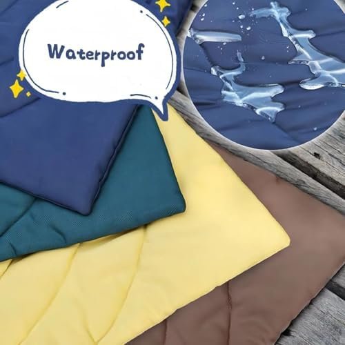 Foldable Waterproof Dog Mat | 37.4"x25.6" Portable Camping Travel Bed with Handle | All-Breed Training Pad, Machine Washable | Blocks Moisture, Easy Clean for Outdoor Adventures (Blue) - Image 7