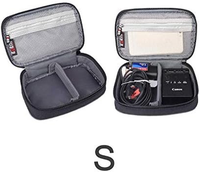 BUBM 3pcs Double Layer Electronic Organizer, Travel Gadgets Bag for Cables, External Flash Drive, Mouse, Memory Card, Power Bank and More, Compact and Multi-purpose, Black - Image 5