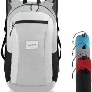 Hiking Daypack - Lightweight & Water-Resistant Portable Backpack for Travel, Camping, Outdoor Adventures(25L, grey)