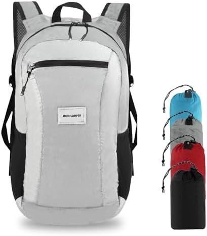 Hiking Daypack - Lightweight & Water-Resistant Portable Backpack for Travel, Camping, Outdoor Adventures(25L, grey)