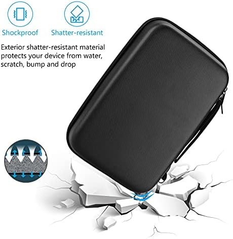 ProCase Hard Travel Electronic Organizer Case for MacBook Power Adapter Chargers Cables Power Bank Apple Magic Mouse Apple Pencil USB Flash Disk SD Card Small Portable Accessories Bag -Black, L - Image 5