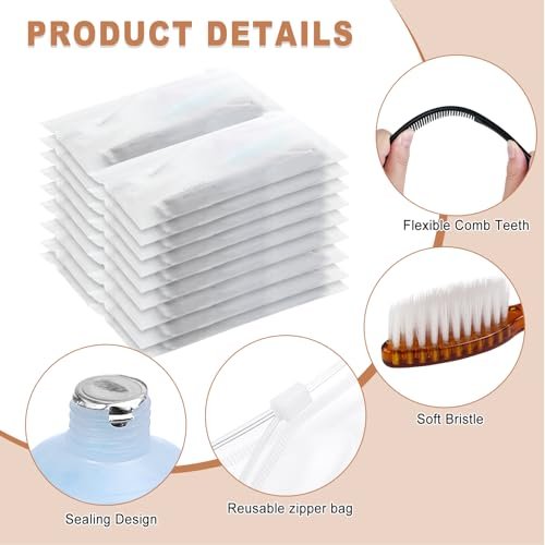 20 Sets Toiletry Kits Homeless Personal Hygiene Kit Bulk Homeless Care Package Supplies Travel Toiletry Kit Homeless Hygiene Kit Bulk for Men Women Charity Disposable Toiletry Kit(10-IN-1) - Image 7