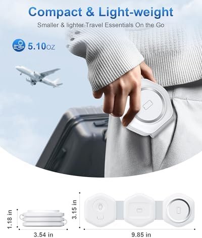 3 in 1 Wireless Charging Station for Apple Multiple Devices, Foldable Magnetic Fast Travel Charger, Compatible with MagSafe iPhone 16 15 14 13 12 Apple Watch & AirPod, Gift for Women - Image 2