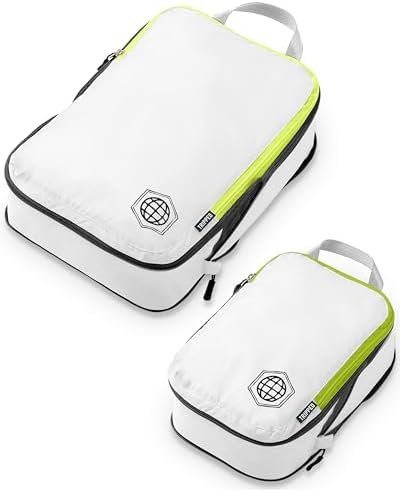 Compression Packing Cubes Set for Travel - Lightweight, Durable Clothes Organizer for Carry-On Luggage and Suitcases by TRIPPED Travel Gear