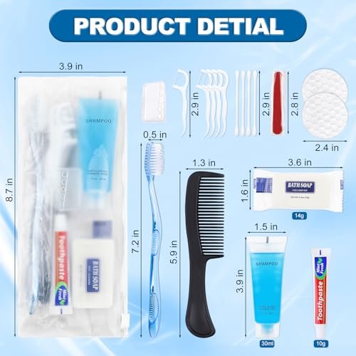 Basic Toiletry Kits, Individually Packed, Personal Hygiene Kit Bulk Homeless Care Package Supplies Travel Size Toiletry Kit for Men Women Charity Reusable Toiletry Bag (Pack of 10) - Image 2