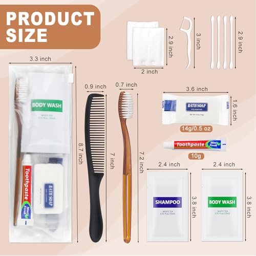 10 Sets Toiletry Kits Homeless Personal Hygiene Kit Bulk Homeless Care Package Supplies Travel Toiletry Kit Homeless Hygiene Kit Bulk for Men Women Charity Disposable Toiletry Kit(8-IN-1) - Image 2