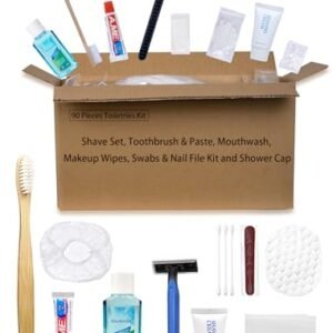 Hygiene Kit Bundle Bulk, Travel Size Personal Care Toiletries for Hotel, Home, Camping, Travel, Charity - Individually Wrapped Toiletries Amenities (15 Pack)