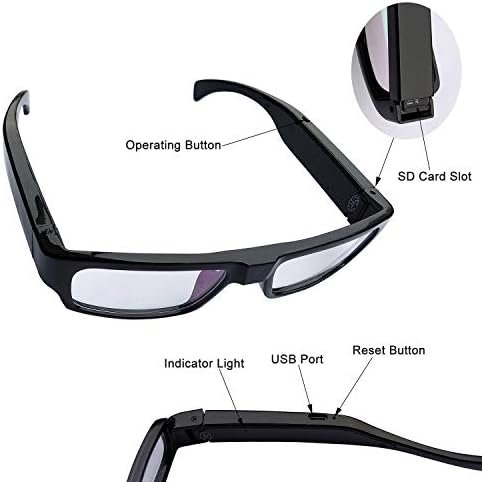 1080P HD Camera Glasses Video Recording Glasses Hands-Free Eyewear Camera for Outdoor Sports, Travel, and Adventures Built-in 32GB TF Card - Image 4