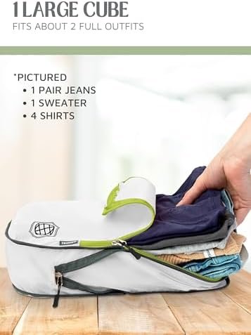 Compression Packing Cubes Set for Travel - Lightweight, Durable Clothes Organizer for Carry-On Luggage and Suitcases by TRIPPED Travel Gear - Image 5