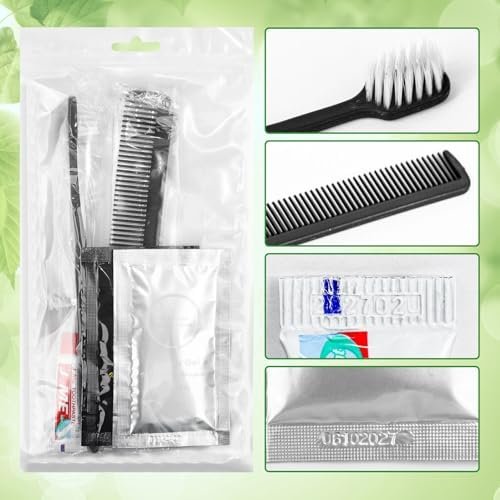 Toiletry Kits Disposable Travel Size Personal Hygiene Kits for Homeless Care Package Supplies in Bulk Toiletries Set Essential Women Men Hotel Guest Charity,Camping,Travel, Apartment 5 in 1(40 Pack) - Image 2
