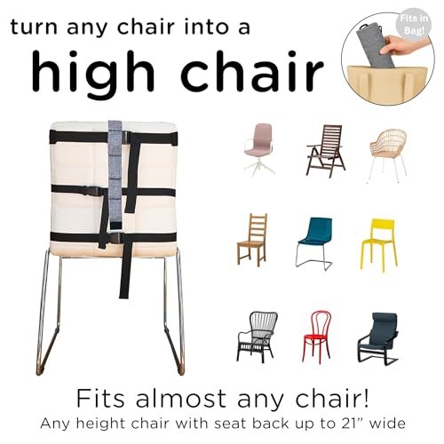 liuliuby Compact Travel High Chair | Portable High Chair for Baby | Baby Travel Essential Harness Seat | Must Haves for Vacations, Restaurants, Family Visits with Babies | Portable Highchair Seat - Image 3