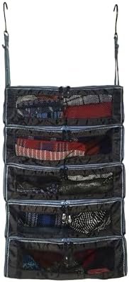 Pack Gear Hanging Suitcase Organizer - Our Large Hanging Luggage Organizer Fits Any Suitcase - Our Packing Cubes For Travel Uses Mesh Windows to Make it Easy to Find your Clothes (Black, L) - Image 9