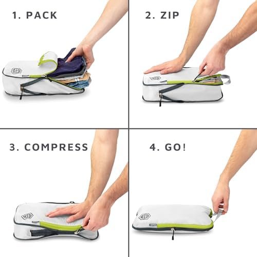 Compression Packing Cubes Set for Travel - Lightweight, Durable Clothes Organizer for Carry-On Luggage and Suitcases by TRIPPED Travel Gear - Image 7