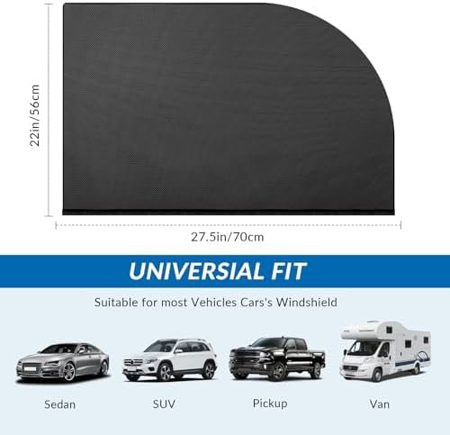Car Window Shades - 2 Pack Sun Shade for Car Window Baby, Rear Side Window Sun Shade Stretchy Mesh, UV Protection Spandex Window Shade for Baby Family Pet(Large 28"x43") - Image 2