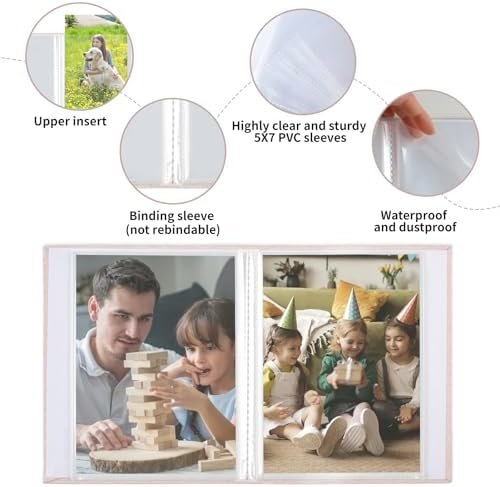 vivinin 2 Pack Photo Album 4x6, Linen Cover Photo Book, Small Photo Album Book for 36 Pockets Hold 72 Pictures, Picture Book for Photos Family Anniversaries Baby Vacations (Off-White) - Image 6