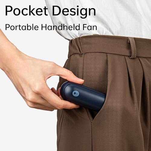 JISULIFE Portable Handheld Fan, Mini 3 In 1 with Rechargeable Battery, Personal Pocket Fan for Travel, Outdoor, USB Power Bank, Flashlight, Essential Ideal Gifts for Summer/Concert/Vacation - Blue - Image 2