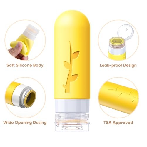 19pack Travel Bottles for Toiletries, TSA Approved Silicone Travel Size Containers for toiletries, Refillable & Leakproof Travel shampoo and conditioner bottles - Image 6