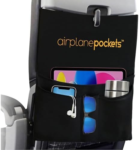 Airplane Pockets - Airplane Accessories - Plane Travel Essentials - Travel Organizer - Seat Storage Organizer - Air Travel Essentials - Seat Back Organizer - International Travel Must Haves