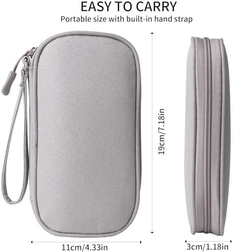 Universal Cable Organizer - Electronics Accessories Bag for Charger, Phone, Memory Card, Travel Gadget Bag (Grey) - Image 2