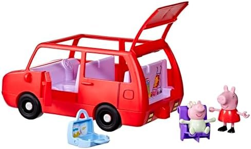 PEPPA PIG Peppa's Big Family Car with 2 Figures (Fits 5), Toy Car Playset for Girls and Boys 3 and Up