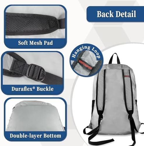 Hiking Daypack - Lightweight & Water-Resistant Portable Backpack for Travel, Camping, Outdoor Adventures(25L, grey) - Image 3