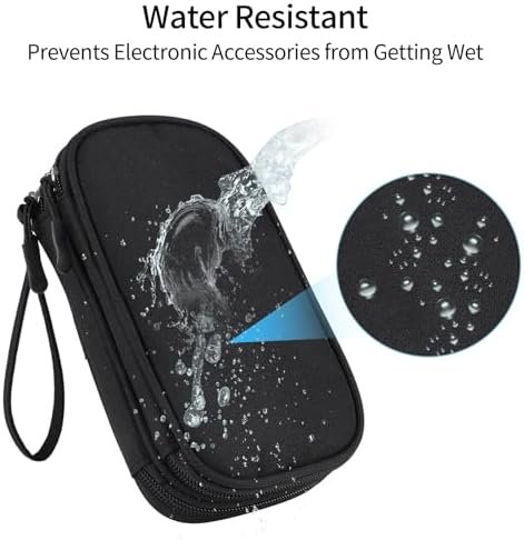 Universal Cable Organizer - Electronics Accessories Bag for Charger, Phone, Memory Card - Travel Gadget Bag - Black - Image 5