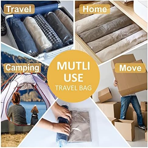 Compression Bags for Travel - Travel Essentials - 12 Pack Space Saver Bags - No Vacuum Needed - Compression Packing Bags for Cruise Accessories - Image 5