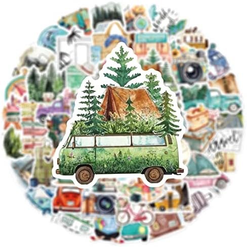 50 Pcs Outdoor Travel Stickers Kids Teens Adults Hiking Adventure Camping Laptops Decals Water Bottle Luggage Cups Guitar Notebook Scrapbook Bicycle Graffiti Tags Sticker - Image 6