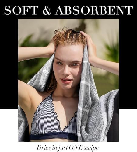 Turkish Beach Towels Vacation Essentials Quick Dry Sand Free Oversized Bath Pool Swim Towel Extra Large XL Blanket Adult Travel Cruise Accessories Must Haves Clearance Stuff Necessities - Image 4