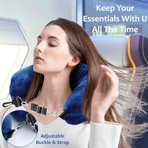 Kunyi's Travel Pillow You Stuff with Clothes As Carry-On Luggage Fits 5 Days of Travel Essentials Transformable Multifunctional Luggage Neck Pillowcase Soft Plush Stuff-able - Image 6