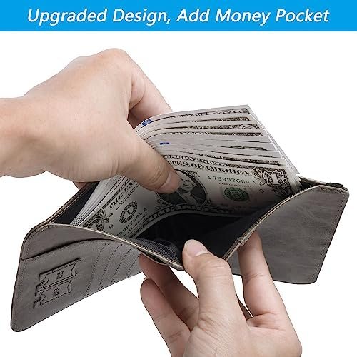 Airtag Passport Holder Cover Wallet Travel Essentials RFID Blocking Leather Card Case International Must Haves Travel Accessories for Women Men(119#Grey) - Image 4