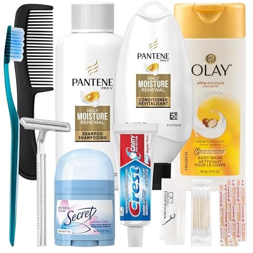 All Your Travel Essentials In One: Travel Toiletry Kit For Women – 15 Piece Set of Premium Travel Size Toiletries, TSA Compliant, Travel Essentials, Includes Shampoo And Conditioner, & More - Image 9