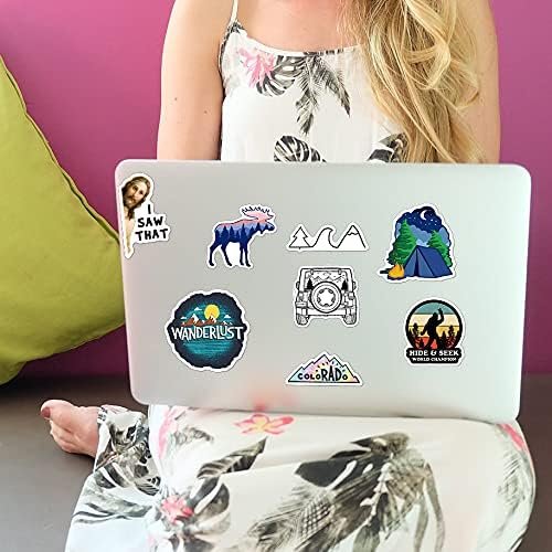 200PCS Camping Stickers - Water Bottles, Outdoor Adventure, Vinyl Waterproof Stickers Packs for Laptop, Travel & Hiking, Bike, Bumper, Suitcase, Luggage, Car, Wilderness, Nature - Image 5