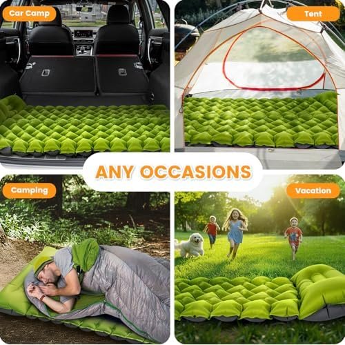 Ultralight Camping Sleeping Pad with Built-in Pillow & Foot Pump, Compact Inflatable Air Mattress for Backpacking, Hiking, Tent, Travel Camp & Outdoor Adventures - Image 8