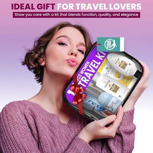 All Your Travel Essentials In One: Travel Toiletry Kit For Women – 15 Piece Set of Premium Travel Size Toiletries, TSA Compliant, Travel Essentials, Includes Shampoo And Conditioner, & More - Image 7