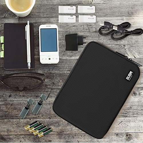 BUBM Double Layer Electronic Accessories Organizer, Travel Gadget Bag for Cables, USB Flash Drive, Plug and More, Perfect Size Fits for iPad Mini (Medium, Black) - Image 8