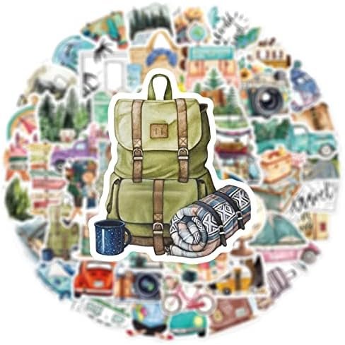 50 Pcs Outdoor Travel Stickers Kids Teens Adults Hiking Adventure Camping Laptops Decals Water Bottle Luggage Cups Guitar Notebook Scrapbook Bicycle Graffiti Tags Sticker - Image 7