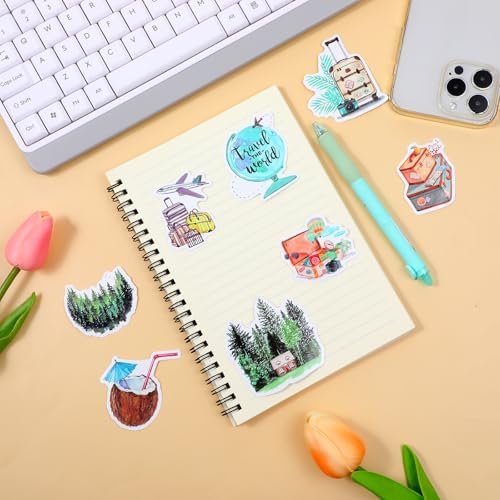 Sibba Outdoor Travel Stickers 100 Pcs Hiking Adventure Stickers Waterproof Vinyl Sticker Camping Decals Journaling Stickers Supplies Scrapbook Notebook Sticker for Water Bottle Laptop Car Bumper - Image 2