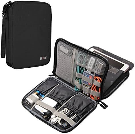 BUBM Electronic Accessories Organizer, Travel Gadget Bag for Cables, Black