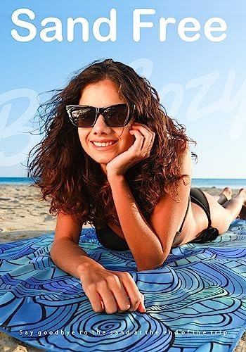 Microfiber Thin Lightweight Beach Towel Sand Free Quick Dry Absorbent Compact Towels for Swimming Pool Camping Beach Accessories Large Easy Pack Travel Things for Vacation Essentials Adult Gift - Image 3
